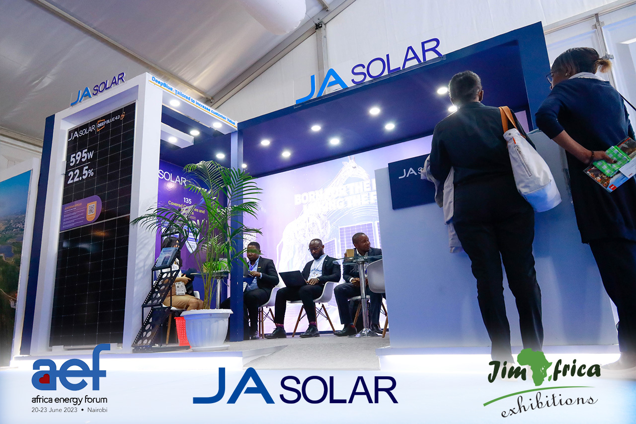 JA SOLAR Custom stand (3 x 5)m at AEF 2023